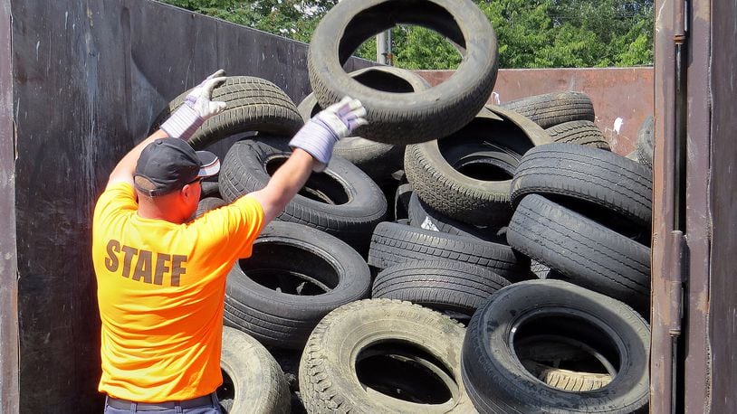 Montgomery County will pay $2 each for up to 10 scrap or used passenger car tires a resident turns in at its sixth annual Tire Buyback from 11 a.m. to 3 p.m. Sunday at the Montgomery County Solid Waste District Transfer and Recycling Facility, 1001 Encrete Lane, Moraine. CONTRIBUTED