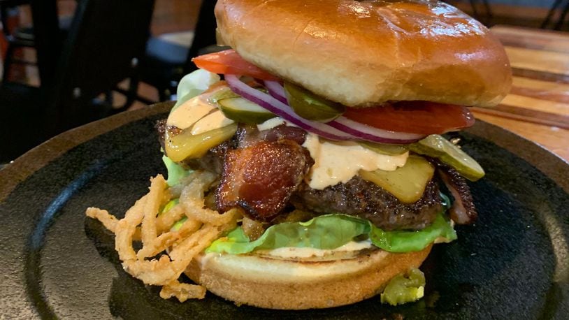 The Haystack hamburger at 571 Grill and Draft House
