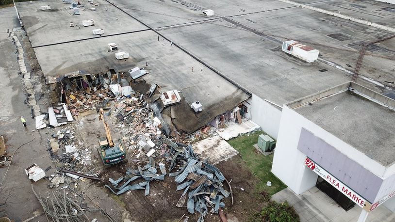 The city of West Carrollton is demolishing the former Carrollton Plaza. Local officials want to market the 13.75-acre site next to Interstate 75’s Exit 47 and find an anchor tenant for the Miami Bend Entertainment District. STAFF