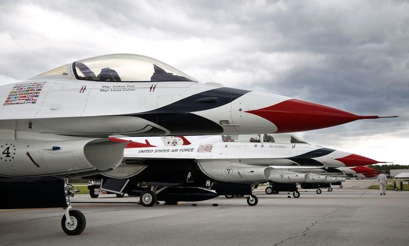 PHOTOS: The Thunderbirds jet team arrives for the Dayton Air Show