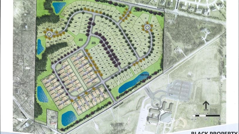 HPA Development Group of Cincinnati plans to build 189 homes on a little over 66 acres along Swigart and Darst roads in Sugarcreek Twp. Contributed
