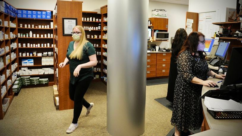 Inside the Kettering Cancer Center Pharmacy. The pharmacy recently launched a program to let patients donate certain leftover cancer drugs to other patients in financial need. MARSHALL GORBY\STAFF