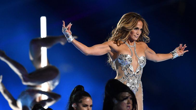 Shakira and Jennifer Lopez co-headlined Super Bowl 54 halftime show on Feb.2, 2020 at Hard Rock Stadium in Miami Gardens, FL. (Tammy Ljungblad/Kansas City Star/TNS)