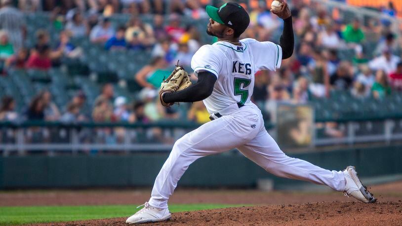 JC Keys stepped into the starting role Thursday for the Dragons and pitched five scoreless innings and allowed two hits and three walks to Lake County. Jeff Gilbert/CONTRIBUTED