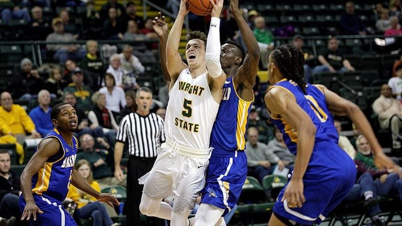Guard Mike La Tulip made 5-of-6 three-pointers while scoring a career-high 18 points in Wright State’s win over CSU Bakersfield on Friday. Tim Zechar/Contributed