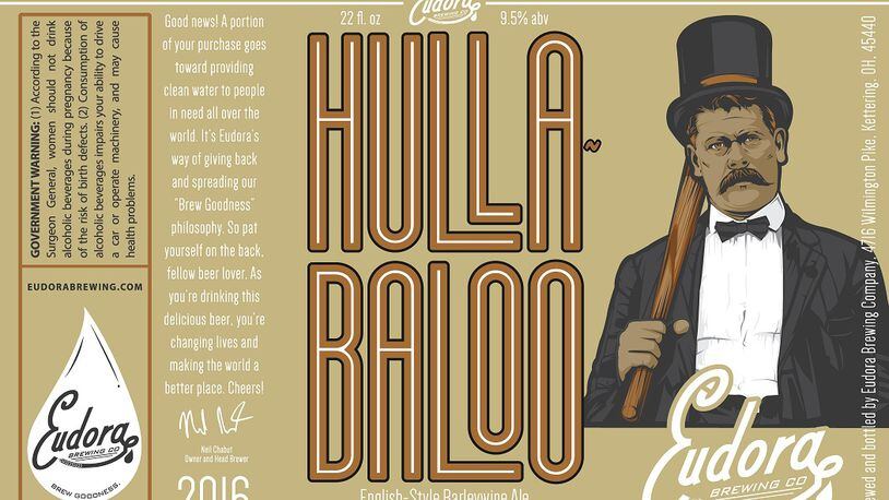 This Hullabaloo Engligh-style barleywine will be released Friday, Oct. 28 in conjunction with Eudora’s third anniversary bash. Contributed
