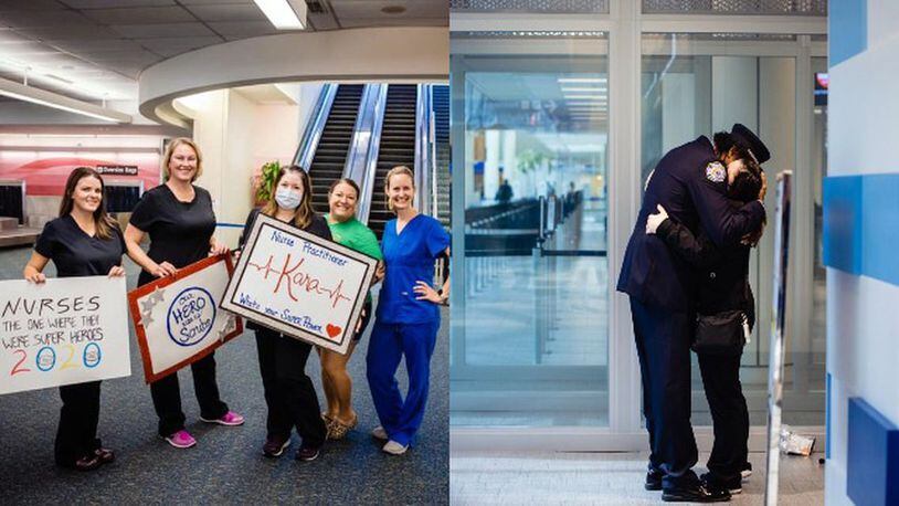 Kara Jones received a hero's welcome when she returned to Orlando after working for 40 days at a New York City hospital.