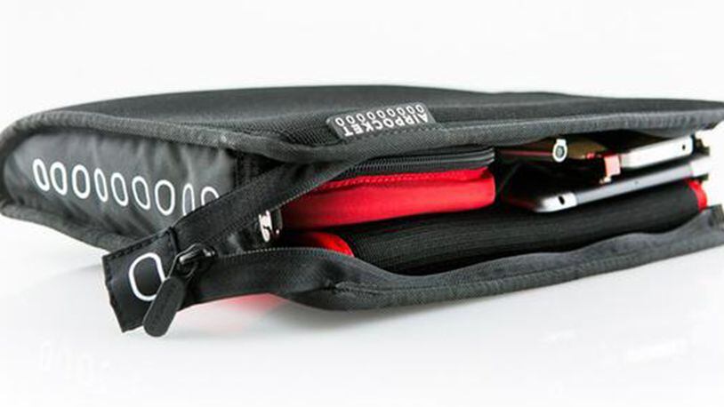 The Airpocket is a small bag designed to sit in the seatback pocket. (Airpocket)