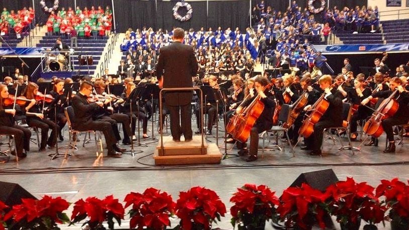 Trent Arena was filled with Kettering City Schools’ musicians during a previous Community Holiday Concert. CONTRIBUTED