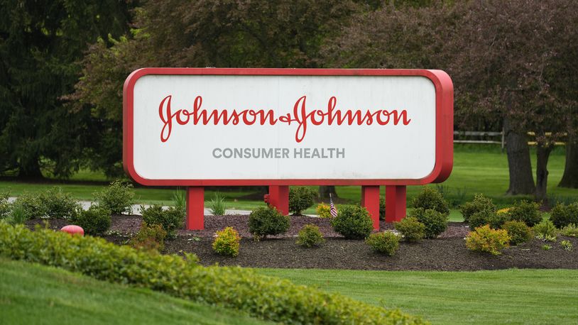 FILE - Johnson & Johnson Consumer Health in Flourtown, Pa., Friday, April 28, 2023. A subsidiary of Johnson & Johnson is now proposing paying approximately $6.48 billion over 25 years as part of a settlement to cover allegations that its baby powder containing talc caused ovarian cancer. J&J said that the reorganization plan for the subsidiary that was being announced on Wednesday, May 1, 2024, was significantly different from the previous reorganization that was announced. (AP Photo/Matt Rourke)