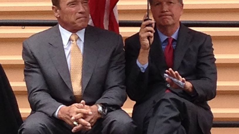 Former California Gov. Arnold Schwarzenegger and Ohio Gov. John Kasich are long-time friends and allies.