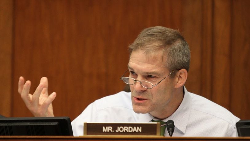 House Committee on Oversight and Government Reform member Rep. Jim Jordan, R-Ohio, speaks on Capitol Hill in Washington, Wednesday, June 15, 2016, during the committee’s hearing to consider a censure or IRS Commissioner John Koskinen. (AP Photo/Lauren Victoria Burke)
