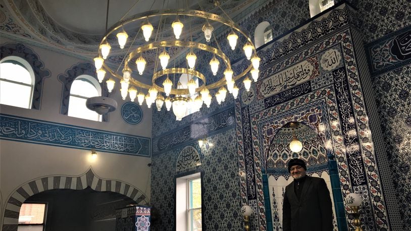 Retired Imam Celal Shahin stands inside the Osman Gazi mosque at 1508 Valley St. The mosque hosts its grand opening on Sunday. CORNELIUS FROLIK / STAFF