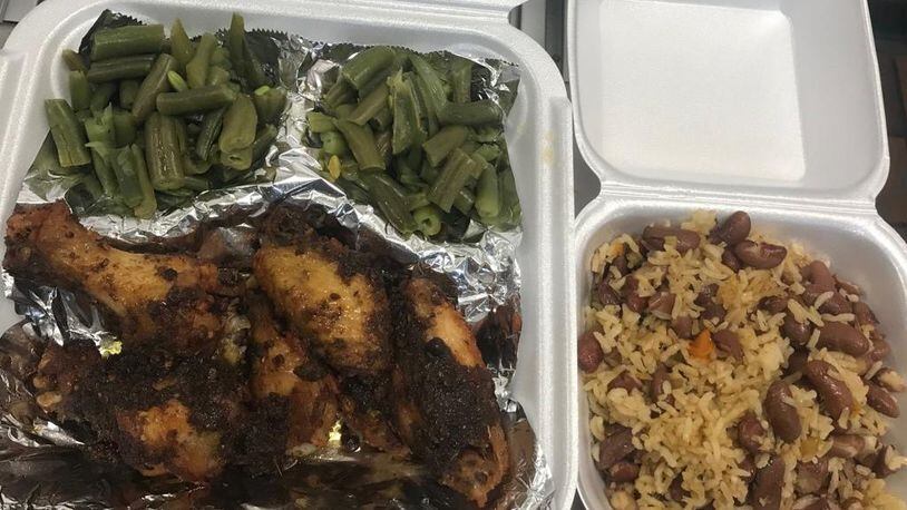 Theresa Barnes  and her family opened Eden Spice in early Jan. 2019. Jerk chicken anbd beans and rice is pictured.