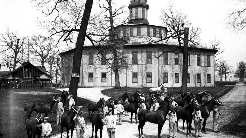 April 29, 1907: This image shows horseman in front of the the "Roundhouse," built in 1874. To learn more about the history of the Montgomery County Fairgrounds and to view more photos check out the History Extra in the Sept. 2 E-edition of the Dayton Daily News.