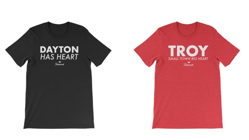 Sound Valley, a Dayton-based media company, has partnered with TeamWork Ohio, a Troy-based screen printing and design firm, to create two special, super soft T-shirts to support their respective cities. CONTRIBUTED