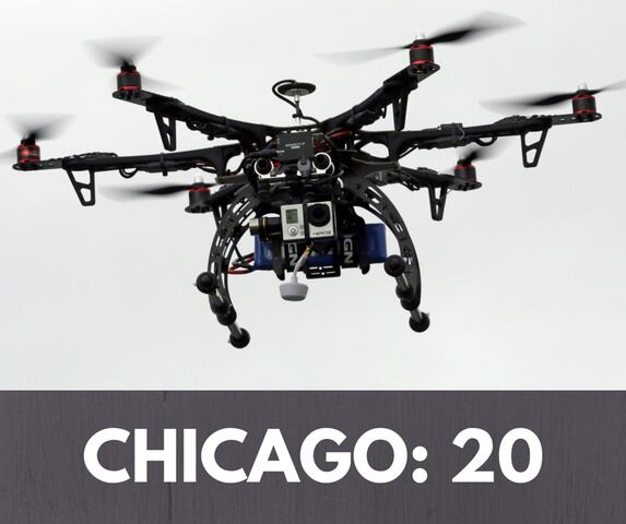 SLIDESHOW: 15 US cities with most near collisions between pilots, drones