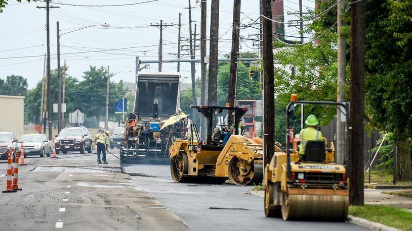 Paving crews will be in Franklin working on six streets this summer. FILE PHOTO
