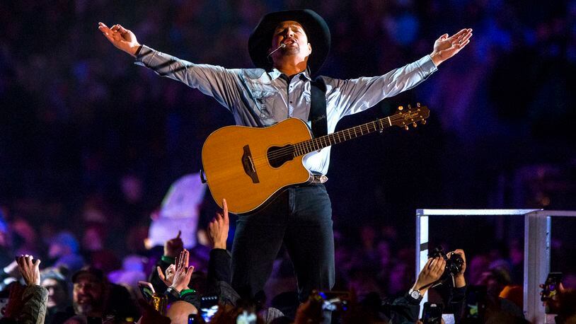 Garth Brooks performed before a sold-out crowd at Notre Dame Stadium on Saturday.