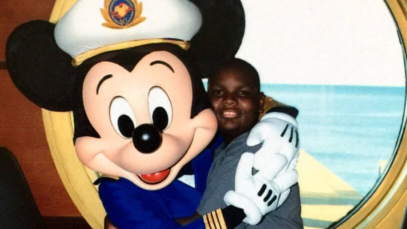 Trayvon Calloway met Mickey on the Disney Magic cruise. CONTRIBUTED
