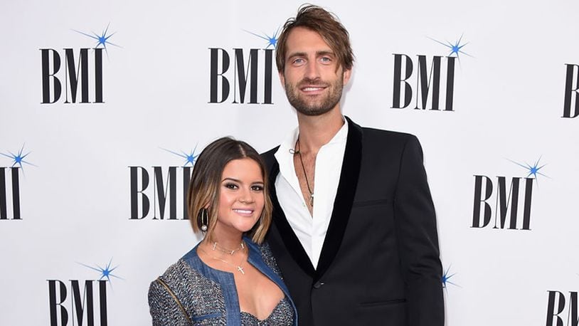 NASHVILLE, TN - NOVEMBER 07:  Maren Morris (L) and Ryan Hurd attend the 65th Annual BMI Country awards on November 7, 2017 in Nashville, Tennessee.  (Photo by Michael Loccisano/Getty Images)
