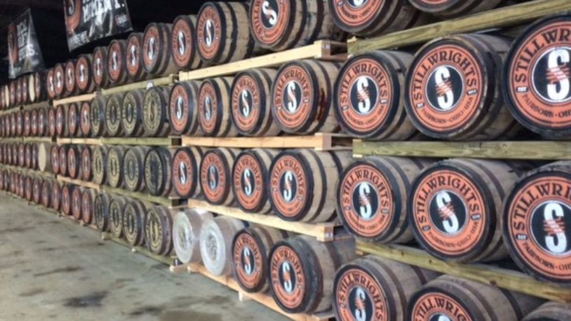 Legislation approved by the Ohio Legislature and awaiting the governor’s signature would allow distilleries such as Stillwrights in Bath Twp. to expand production and to serve mixed drinks and food. MARK FISHER/STAFF
