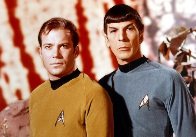 Kirk and Spock from "Star Trek"