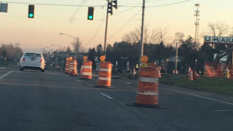 Delays in the road construction work in the Ohio 725/Ohio 741 area has pushed completion of the project into mid- to late December, according to the Ohio Department of Transportation. NICK BLIZZARD/STAFF
