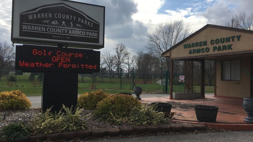 The Warren County Park District plans to pave cart trails at the golf course at Armco Park with some of the money committed by the county commissioners. LAWRENCE BUDD/STAFF