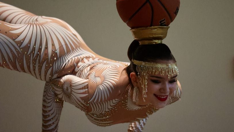 A Mongolia contortionist performs at a Mongolian Day in Dayton at the CareSource building in downtown Dayton on Friday, Feb. 10, 2023. David Jablonski/Staff