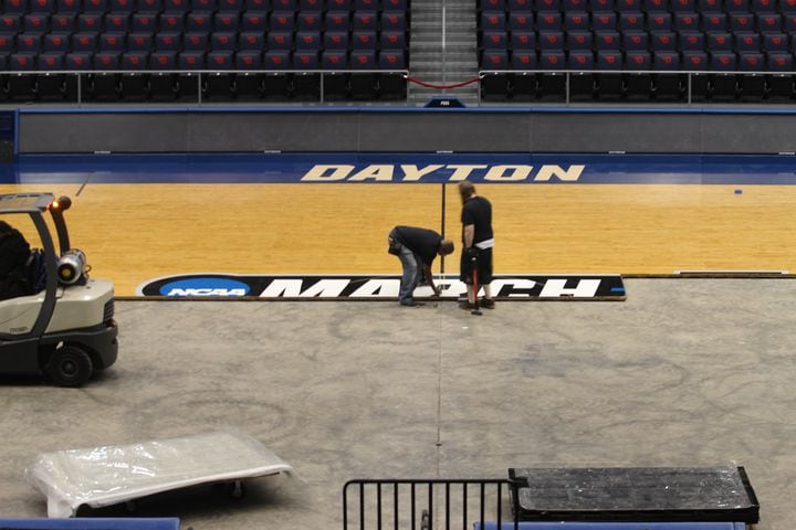 PHOTOS: UD Arena begins its 'First Four' transformation