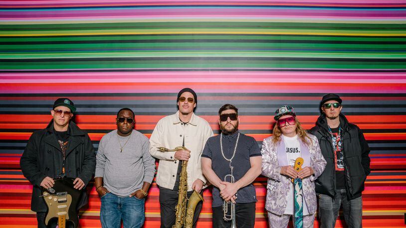 Boston-born funk act Lettuce, (left to right) Adam “Shmeeans” Smirnoff, Nigel Hall, Ryan Zoidis, Eric “Benny” Bloom, Eric “E.D.” Coomes and Adam Deitch, brings its 30th anniversary tour to Rose Music Center in Huber Heights on Friday, Aug. 12.