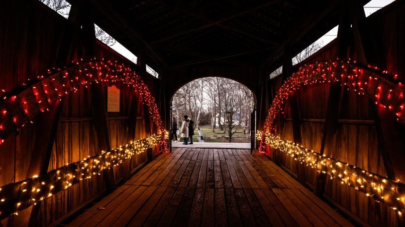 The Carillon Historical Park has transformed into a holiday wonderland. Thousands of light adorn the historic buildings. There are model train displays, gift shops and a bakery. JIM NOELKER/STAFF