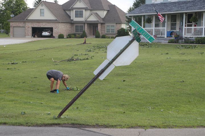 Storm damage caused by tornadoes