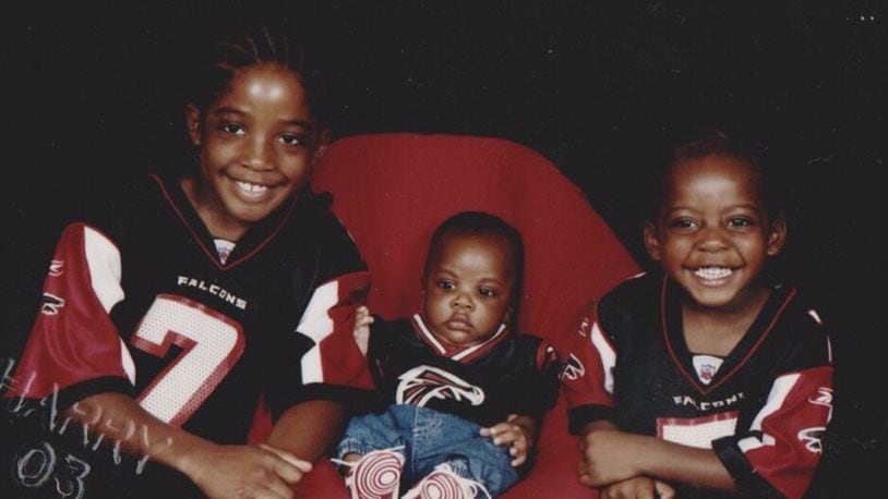(From left), Monqavious, Montego and Malik Johnson as kids. CONTRIBUTED