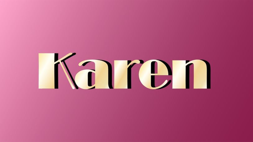 Shutterstock image of the name Karen.
