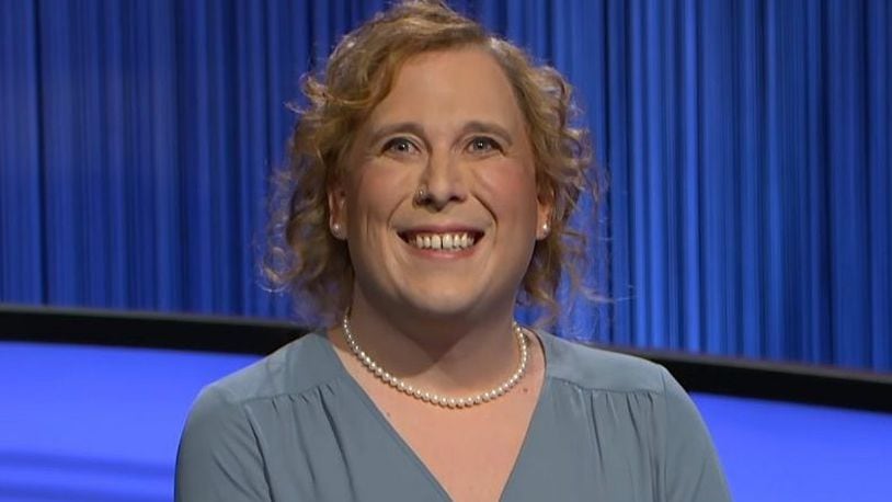 Amy Schnieder, an Oakland, California engineering manager with roots in Dayton, is the reigning nine-time “Jeopardy” champion. Her current winnings total $342,200.