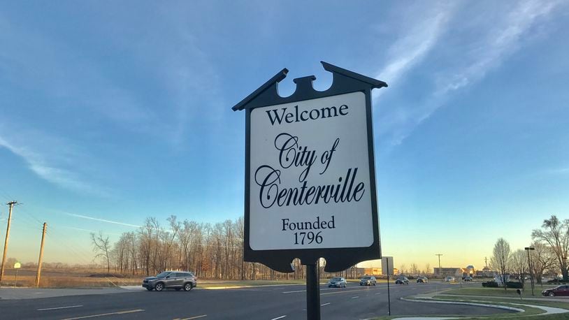 Welcome to Centerville sign near Cornerstone of Centerville development. TREMAYNE HOGUE / STAFF