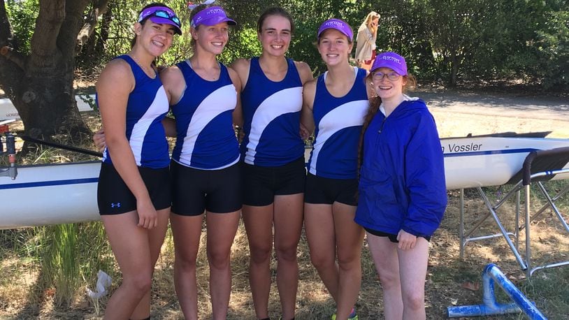 The bronze-medal winning Dayton Boat Club Women’s Youth Four. CONTRIBUTED