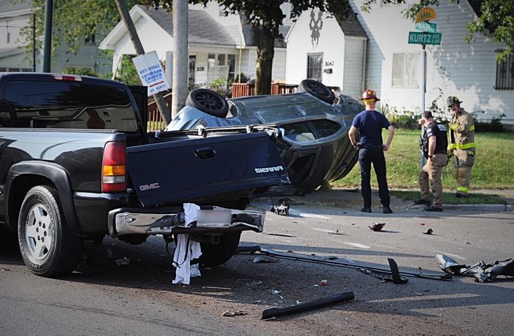 Crash closes Main Street in Dayton