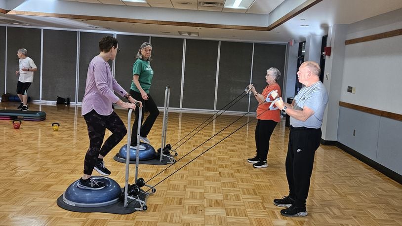 People exercise at the senior circuit training class at the Charles I. Lathrem Senior Center in Kettering. JESSICA GRAUE/CONTRIBUTED