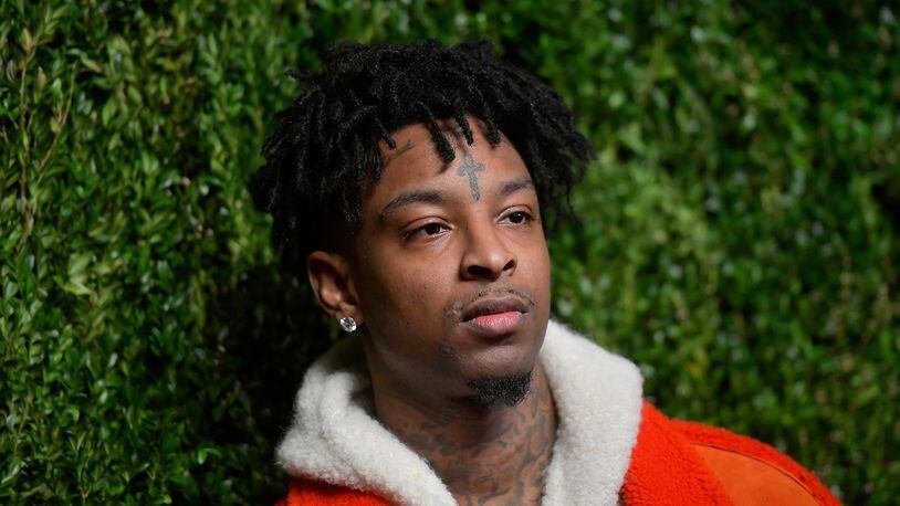 Rapper 21 Savage paid a visit to a school in Decatur, Georgia, Thursday to talk to students about financial literacy as part of his Bank Account Campaign.