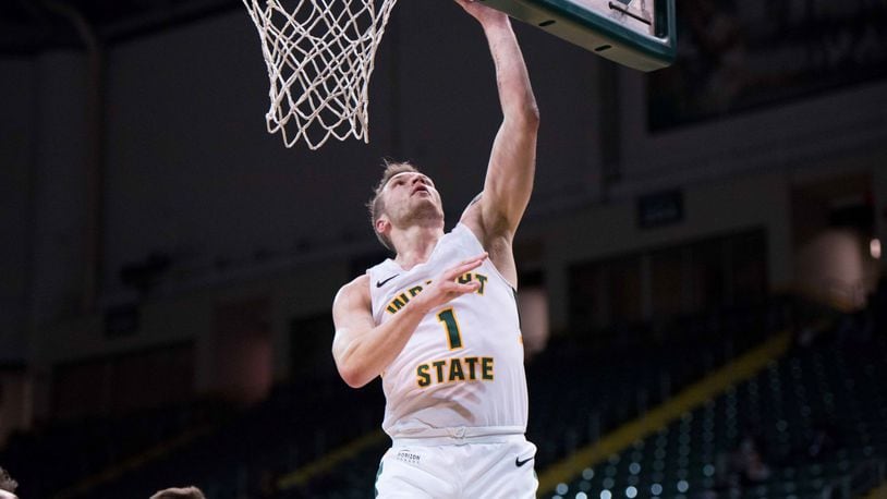 Wright State’s Bill Wampler during a game earlier this season. Wampler scored a team-high xx points Saturday night against 17th-ranked Mississippi State. Joseph Craven/CONTRIBUTED
