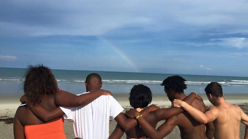 Young people from CHOICES are shown here seeing the ocean for the first time while attending a national conference in Florida. CONTRIBUTED