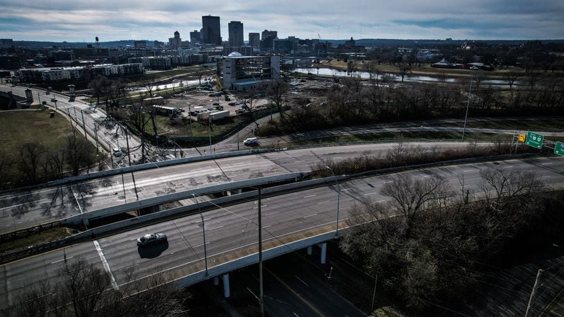 The Ohio 4 northbound and southbound lanes over Webster Street in Dayton are scheduled scheduled for deck replacements, substructure repairs and new paint starting the Spring of 2023 and go through 2024, according to the Ohio Department of Transportation. JIM NOELKER/STAFF