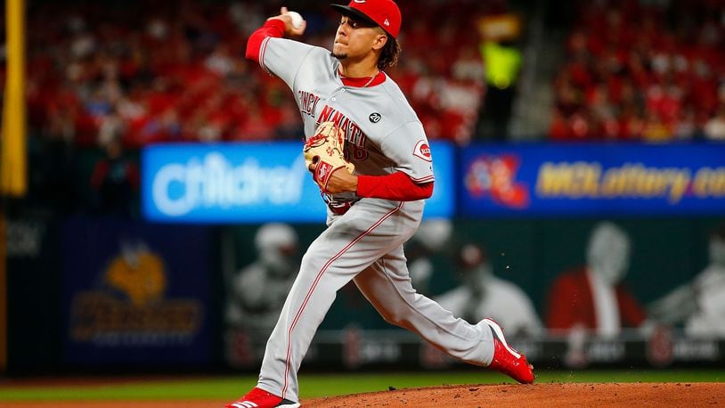 ST LOUIS, MO - JUNE 04: Luis Castillo #58 of the Cincinnati Reds delivers a pitch against the St. Louis Cardinals in the first inning at Busch Stadium on June 4, 2019 in St Louis, Missouri. (Photo by Dilip Vishwanat/Getty Images)