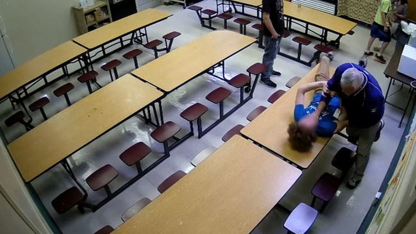 A video released by the Lumpkin County Sheriff's Office shows Georgia teacher Tim Garner fighting with a student in 2017.
