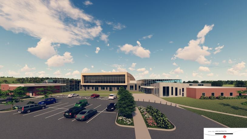 This is a John Poe Architects, LLC, rendering of the expanded Community Tissue Services Center. Construction on that expansion is happening now in Miami Valley Research Park in Kettering. John Poe Architects in the architect in the project.