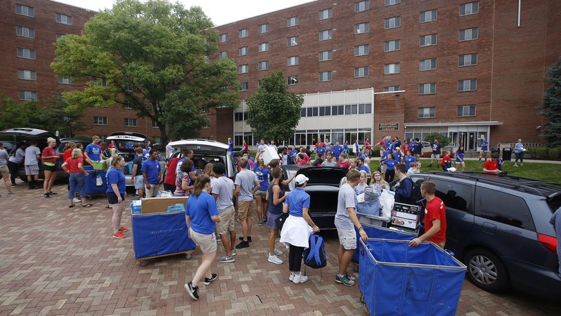 University of Dayton students moved into dorms and student housing to prepare for the school year on Friday, Aug. 17, 2018. TY GREENLEES / STAFF