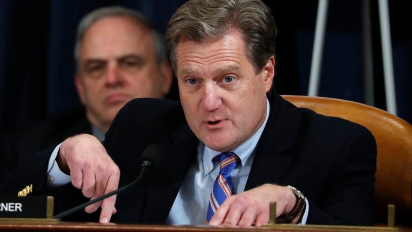 U.S. Rep. Mike Turner (R-OH) questions Ambassador Kurt Volker, former special envoy to Ukraine, and Tim Morrison, a former official at the National Security Council, as they testify before the House Intelligence Committee on Capitol Hill November 19, 2019 in Washington, DC. (Photo by Jacquelyn Martin - Pool/Getty Images)